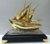 Artistic Engrave Golden Ship Model