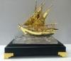 24k gold plating Metal Golden Ship Model