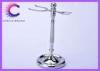 Slim chrome razor and brush stand for barber shop , stainless steel shaving stand