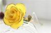 Yellow gold plated flowers 24k Gold Dipped rose valentines day gifts