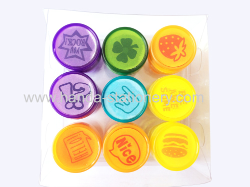 Custom kids plastic stamp set