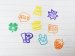 Custom kids plastic stamp set wwoden stamp