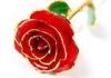 Red Manual Gold Dipped Rose Valentine's Day gift flower love Length 30cm * 6cm