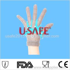 Stainless steel gloves for butcher cut resistant level 5