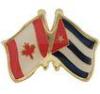 Canada flag metal Custom Badges , sandblasted flag pin badge