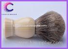 Grey Safety Razor Pure Badger Shaving Brush with faux ivory handle