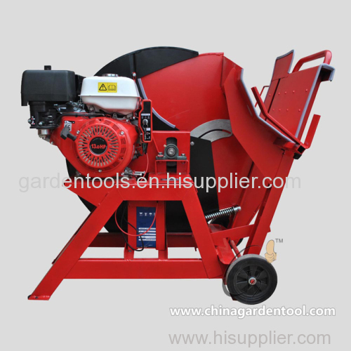 gasoline log saw 13hp with small wheels