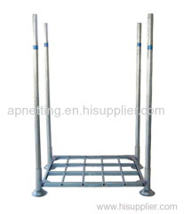 warehouse storage steel stacking rack pallet cage/metal removable posts Foldable stack storage tire pallet factory