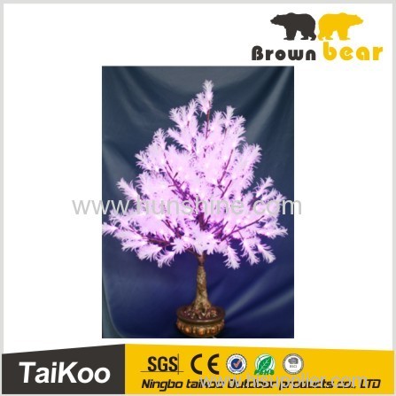 beautiful decoration fiber optic purple feather christmas tree