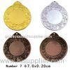 NBA Game Blank Sport Medals With Ribbon , Gold Plated Colorful Medals