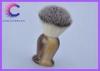 Custom shaving brush with charming synthetic hair and faux horn handle brushes