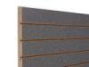 Coloured Plain laminated slotted MDF board / slatwall MDF with aluminum strips , customized