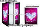 Silver Double Sided Poster Frame Scrolling Light Box Menu Board CE / ROHS