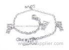 Silver Charm Anklet Bracelet