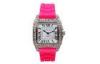 Lady 1 ATM Quartz watch Bling Diamond Wrist Watches Silicone Watchband