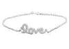 Classic Love Letter 925 Sterling Silver Bangle Bracelets For Anniversary Gift