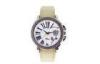 Dust Proof Unisex Quartz Watch 1 ATM Wristwatch White Leather Buckle