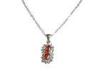 Mini Peanut 925 Sterling Silver Necklace Chain With Charm Pendant And Shiny Zircon