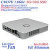2G RAM 1037u Linux HTPC Mini PC 32G SSD , Itx Htpc Case Dual Core Mini Desktop PC