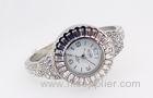 Waterproof Silvery Girls Analogue Watch Custom Ring Finger Watch