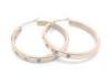 Simple Pink Gold Plated Flat Stainless Steel Hoop Earrings With Magnetic Balls