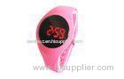 Girls Pink Digital Touch Screen LED Watch Dust Proof with PU Buckle