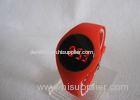 Red Silicone LED Digital Wrist Watches 3 ATM Sports Watch For Girls