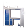 Modern double over double dormitory metal bunk beds,school triple bunk bed with desk