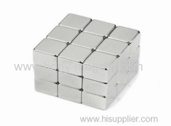 2015 Hot sale customized magnet block coated Nickel.