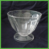 Transparent Plastic Ice Cream Bowl with stand