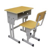 MDF student desk and chair set,double school furniture