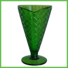 Transluscent Plastic Wedge Shape Juice Glass