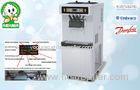 3 Flavors High Output Soft Serve Ice Cream Machines Stainless Steel Shell