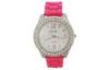 waterproof Lady Silicone analogue Watch With Pink Silicone Band And Number