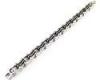 Two Tone Zigzag Edge Panther Link Stainless Steel Mens Silver Bike Chain Bracelet