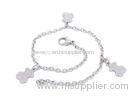 Antique Stainless Steel Chain Bracelet Silver Charm Anklet Jewellery By Christian