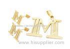 Fashion 316 Stainless Steel Jewelry Set Pendant Earrings Designs in Alphabet Greek M