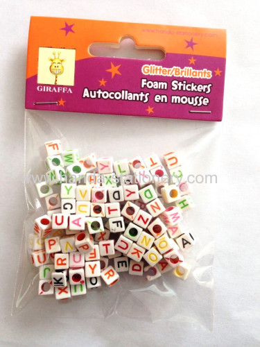 2015 wholesale Whiteround plastic DIY Alphabet Beads 