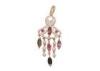 Zircon Chandelier 925 Sterling Silver Pendants With Clear CZ Fan Shape Hanger