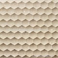 Natural limestone 3d cnc feature wall paneling