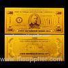 Double logo $500 pure plated gold foil banknote for Business gifts