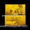 European 10 Engrave gold foil banknotes for currency 127 MM * 67 MM