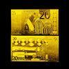 Europe 20 euro in gold 999 gold Engrave banknote crafts 134 * 72MM