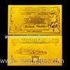 Full set AUD Gold Engrave Banknote , Foreign bank notes gold paper money