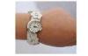 White Flower Wrap Around Wrist Watch Womens Automatic Quartz Watches