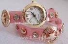 Girls Pink Wrap Around Wrist Watch , 3 ATM Japan Movt Wrist Watch