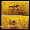Gold Engraved Craft Iraq 25 Dinars Gold Foil Banknote In 24K Gold For Business Gift