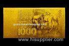 German Marks Gold Banknote 1000 Marks Pure Gold Leaf 999.9 Gold Professional Engaved
