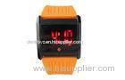 Kids Square LED Digital Watch Rubber Strap EL Backlight Wrist Watch