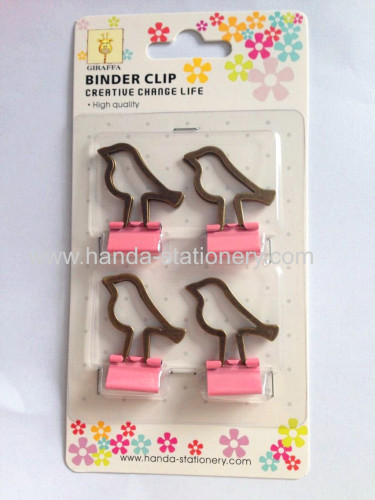 hot sale bird shape metal binder clip paper clip push pins 